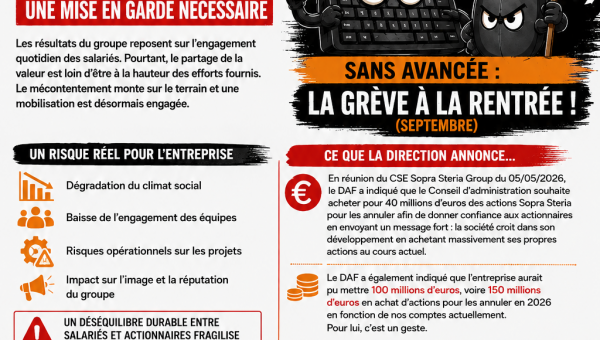 AG SOPRA STERIA du 20 mai : Mise en garde