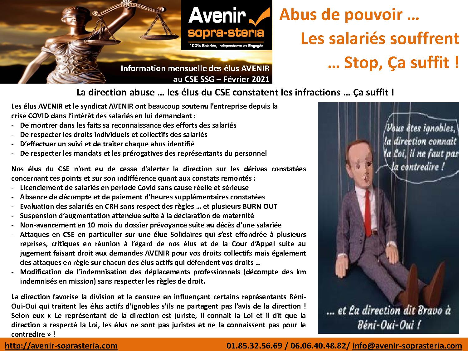 Information des elus Sopra Steria