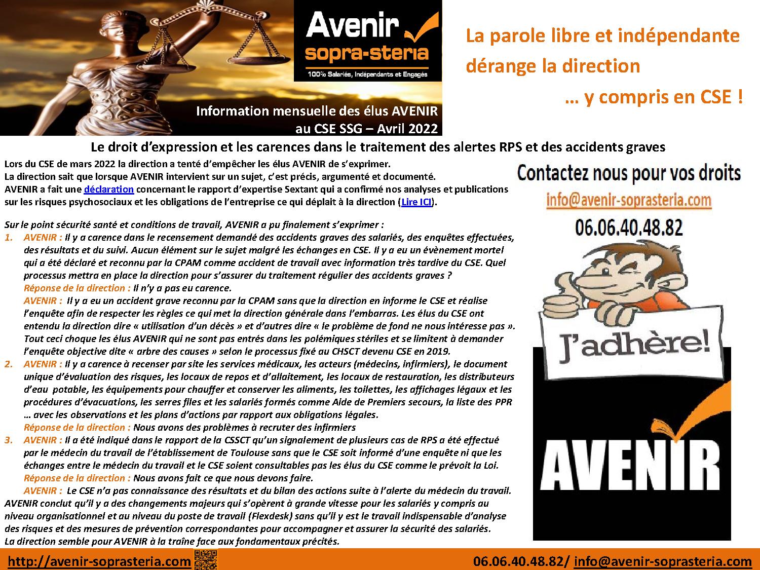 Information des elus Sopra Steria
