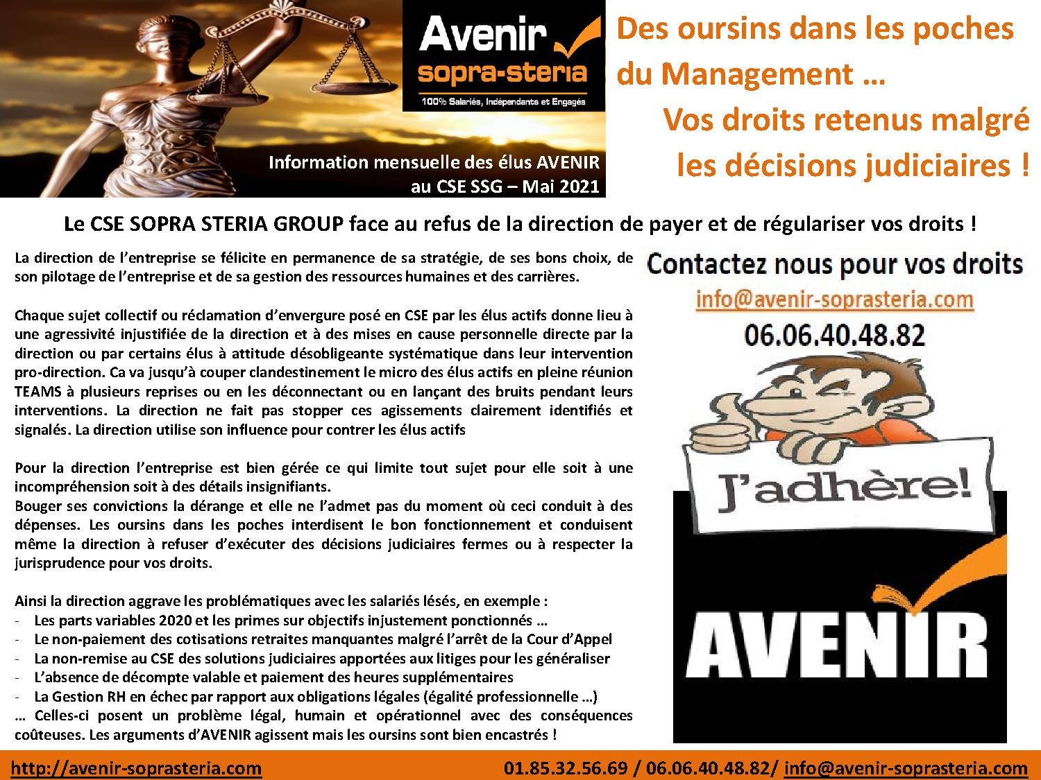Information des elus Sopra Steria