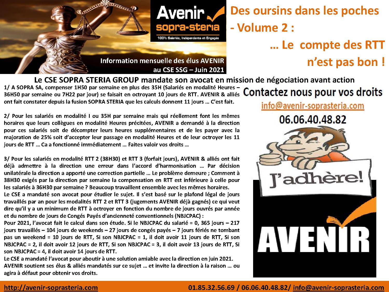 Information des elus Sopra Steria