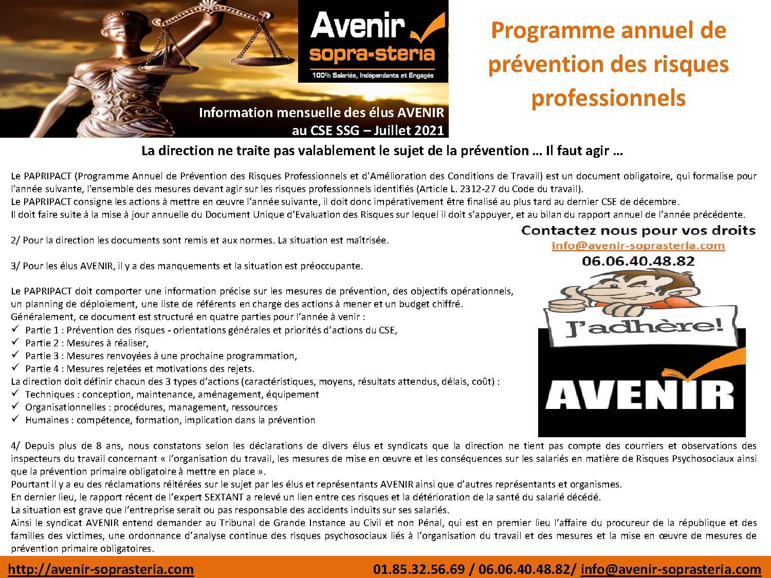 Information des elus Sopra Steria