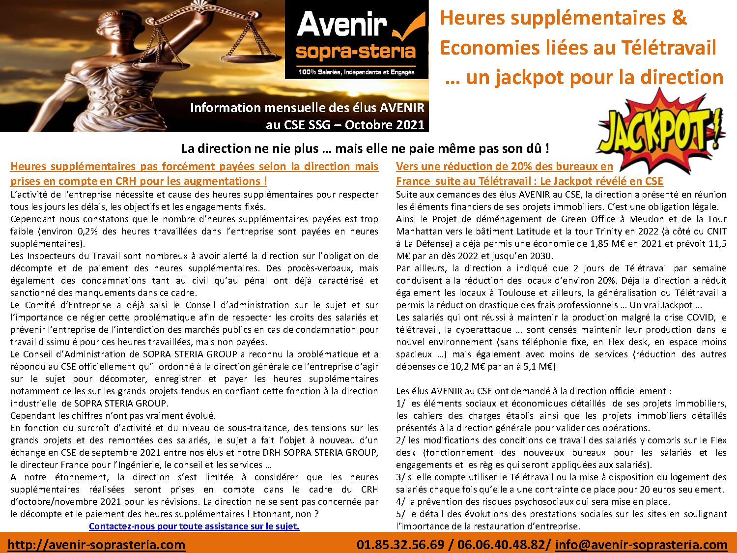 Information des elus Sopra Steria