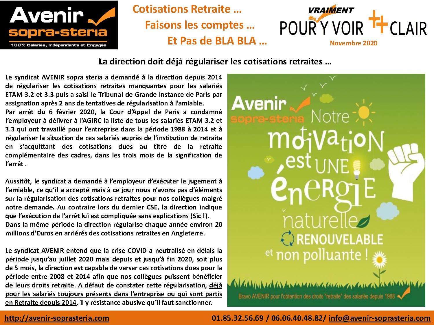 SOPRA STERIA Faisons les comptes … Pas de Bla Bla …