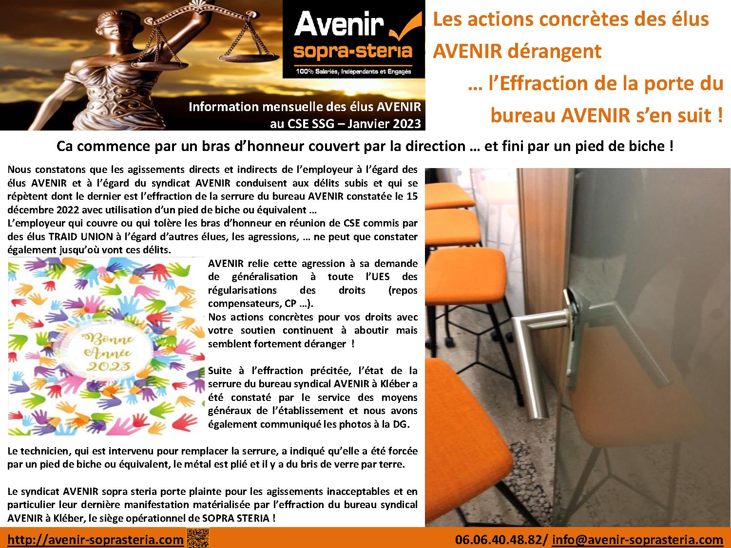 Information des elus Sopra Steria