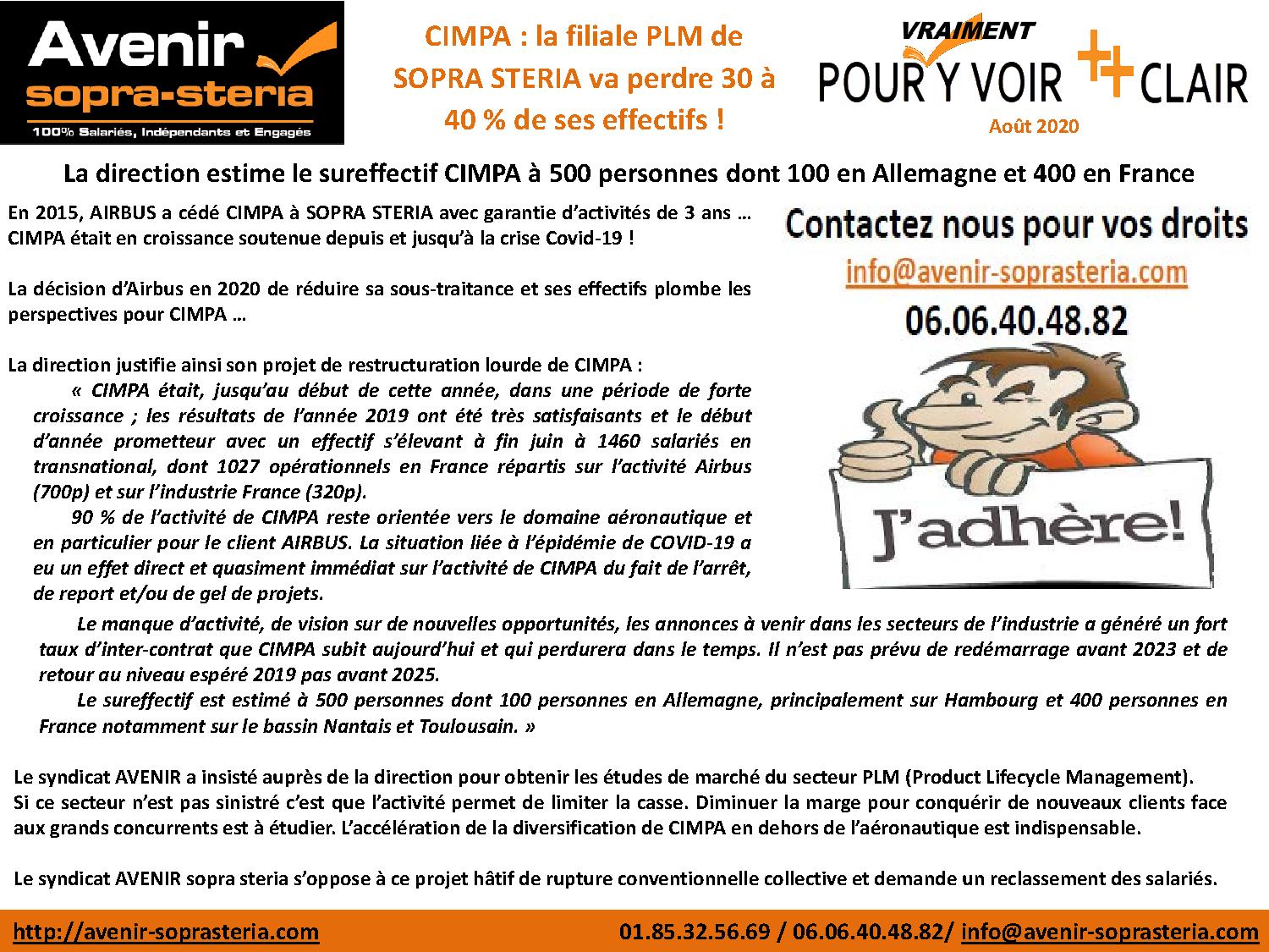 SOPRA STERIA Restructuration en cours suite au Covid