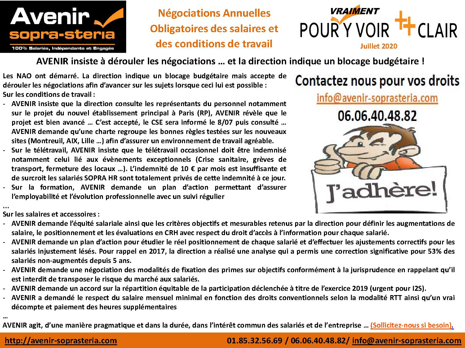 SOPRA STERIA Dernières informations ... pas de Bla Bla