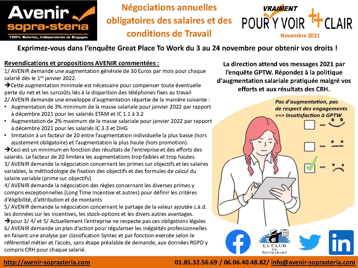 Augmentations et enquete GPTW