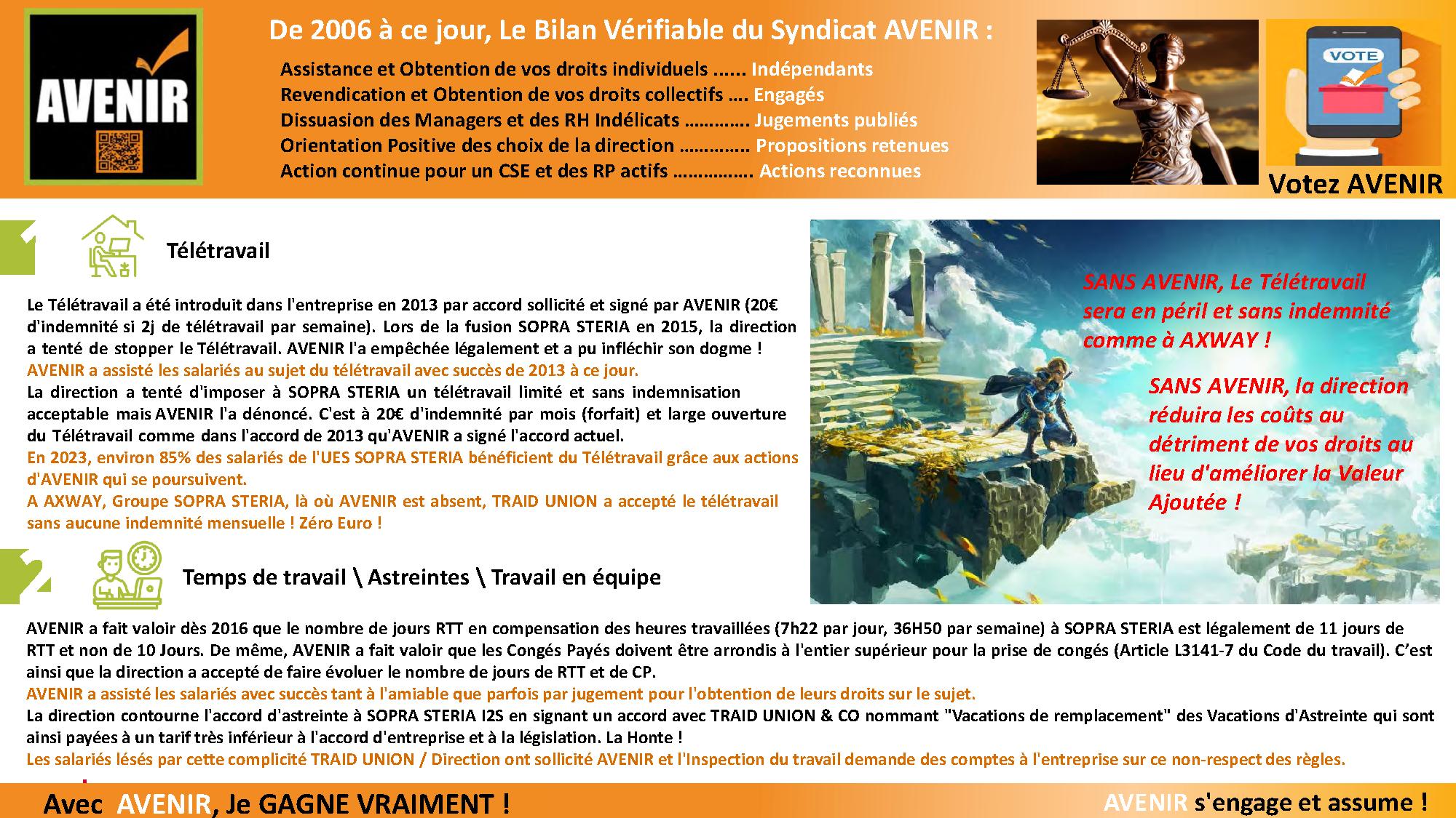 Bilan Vos Enjeux et Programme