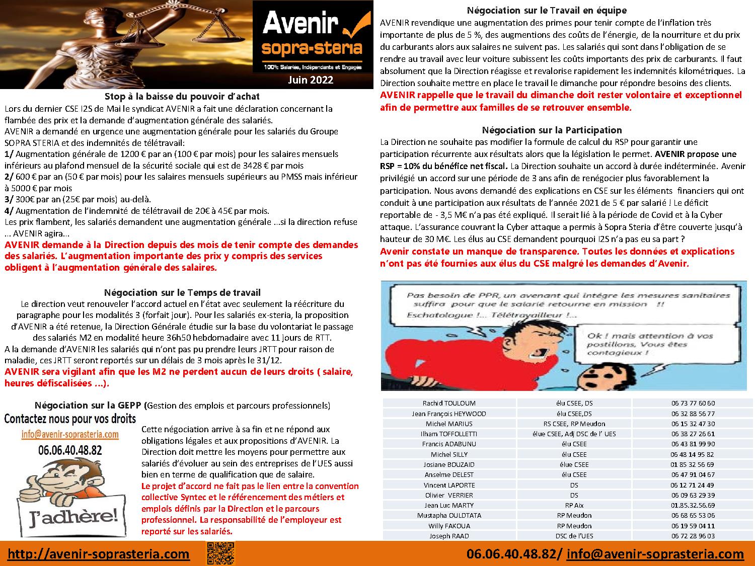 Communication mensuelle des elus au CSEE