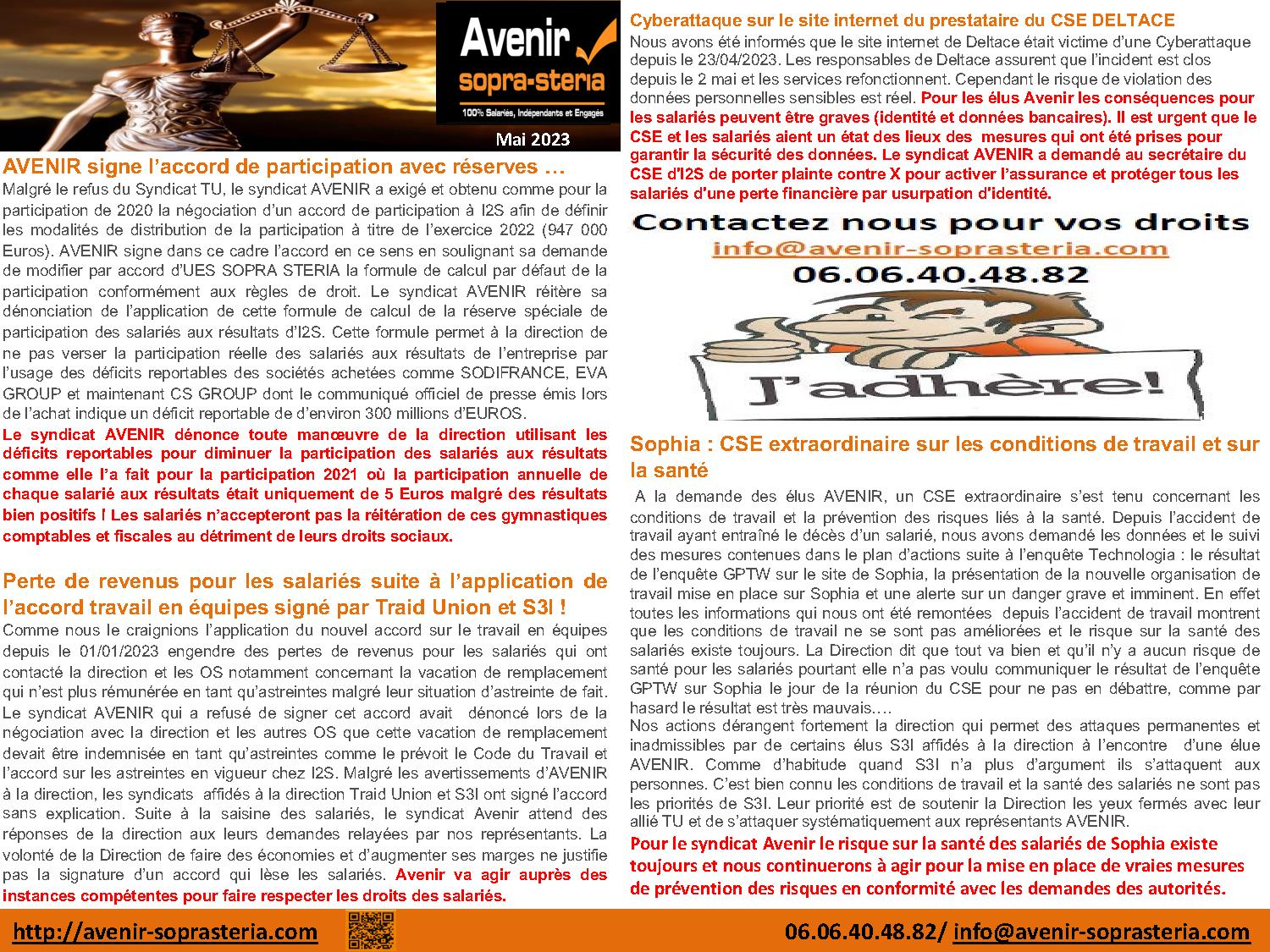 Communication mensuelle des elus au CSEE