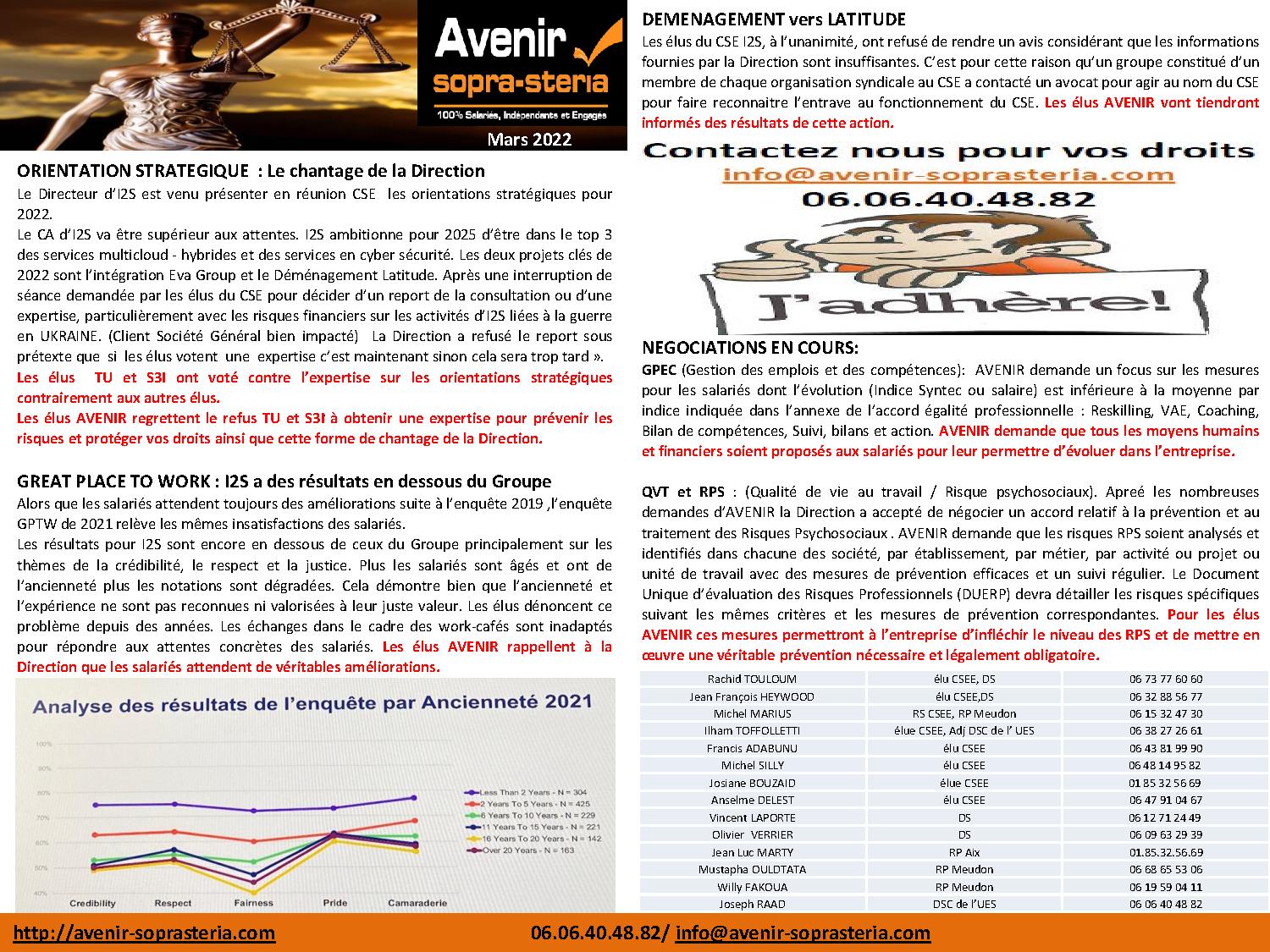 Communication mensuelle des elus au CSEE