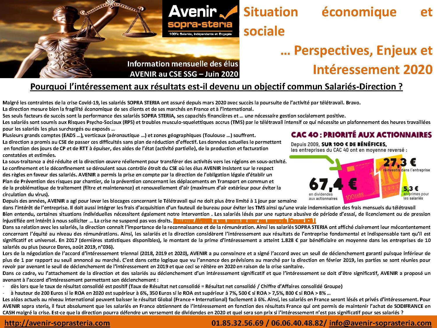Information des elus Sopra Steria