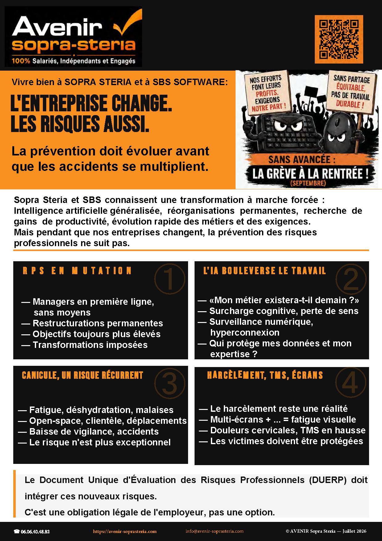 L entreprise change ... les risques aussi 