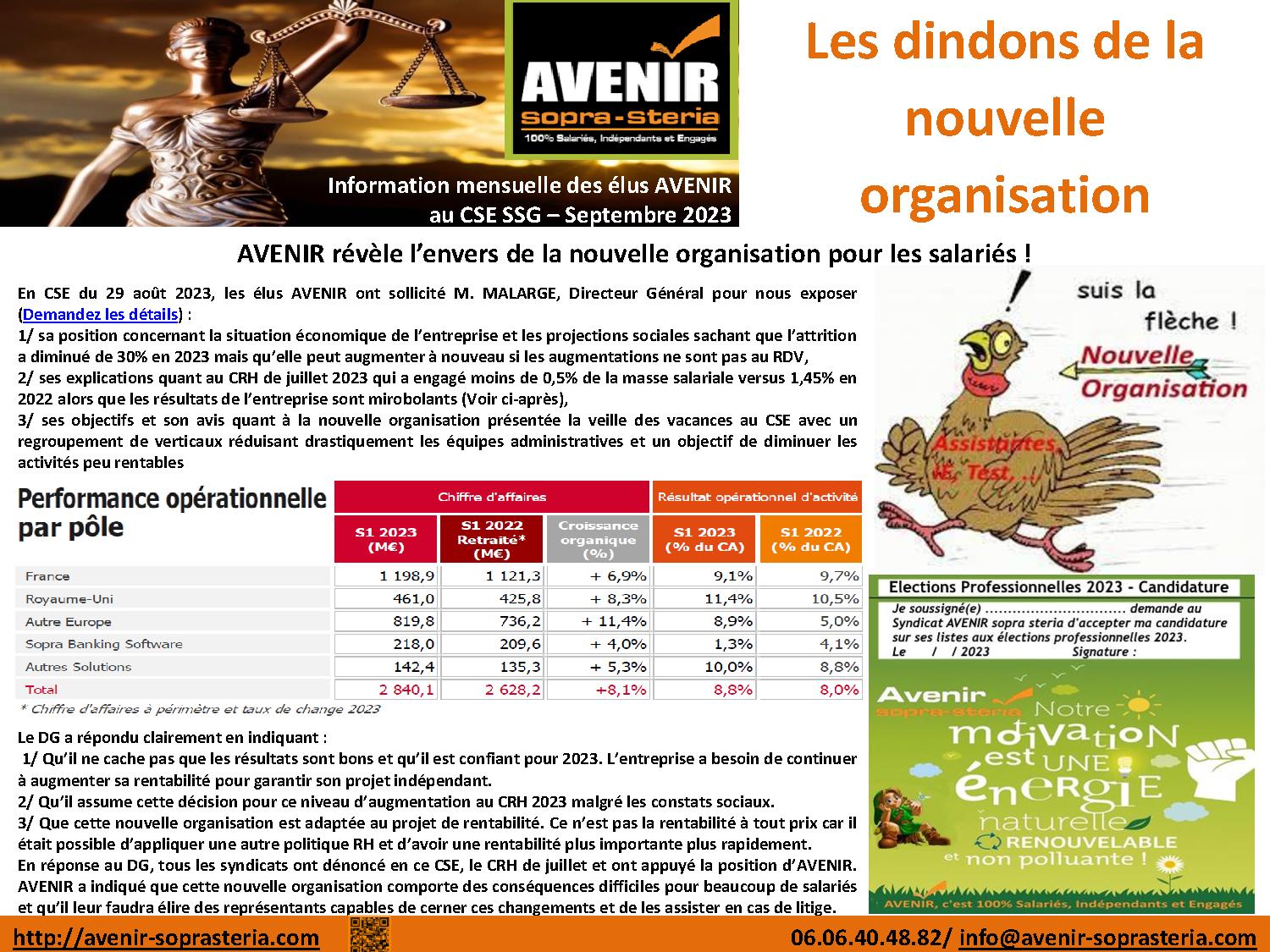 Les dindons de la nouvelle organisation