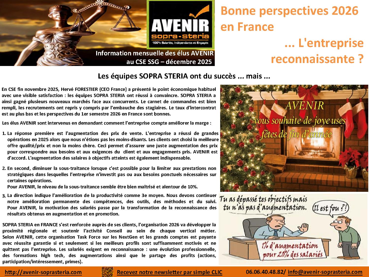 Perspectives 2026 et augmentationsSSG dec 2025