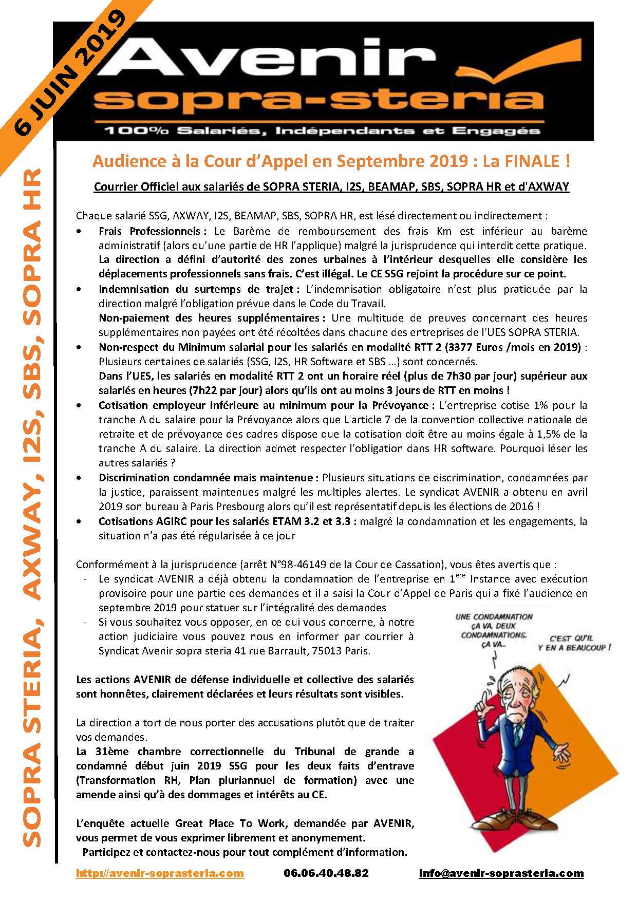 Vos droits et le match final en