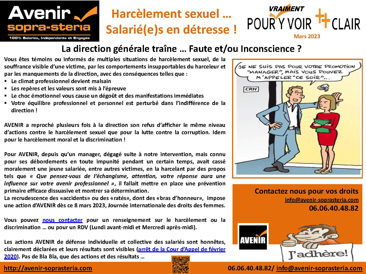 Harcèlement sexuel ... le clash