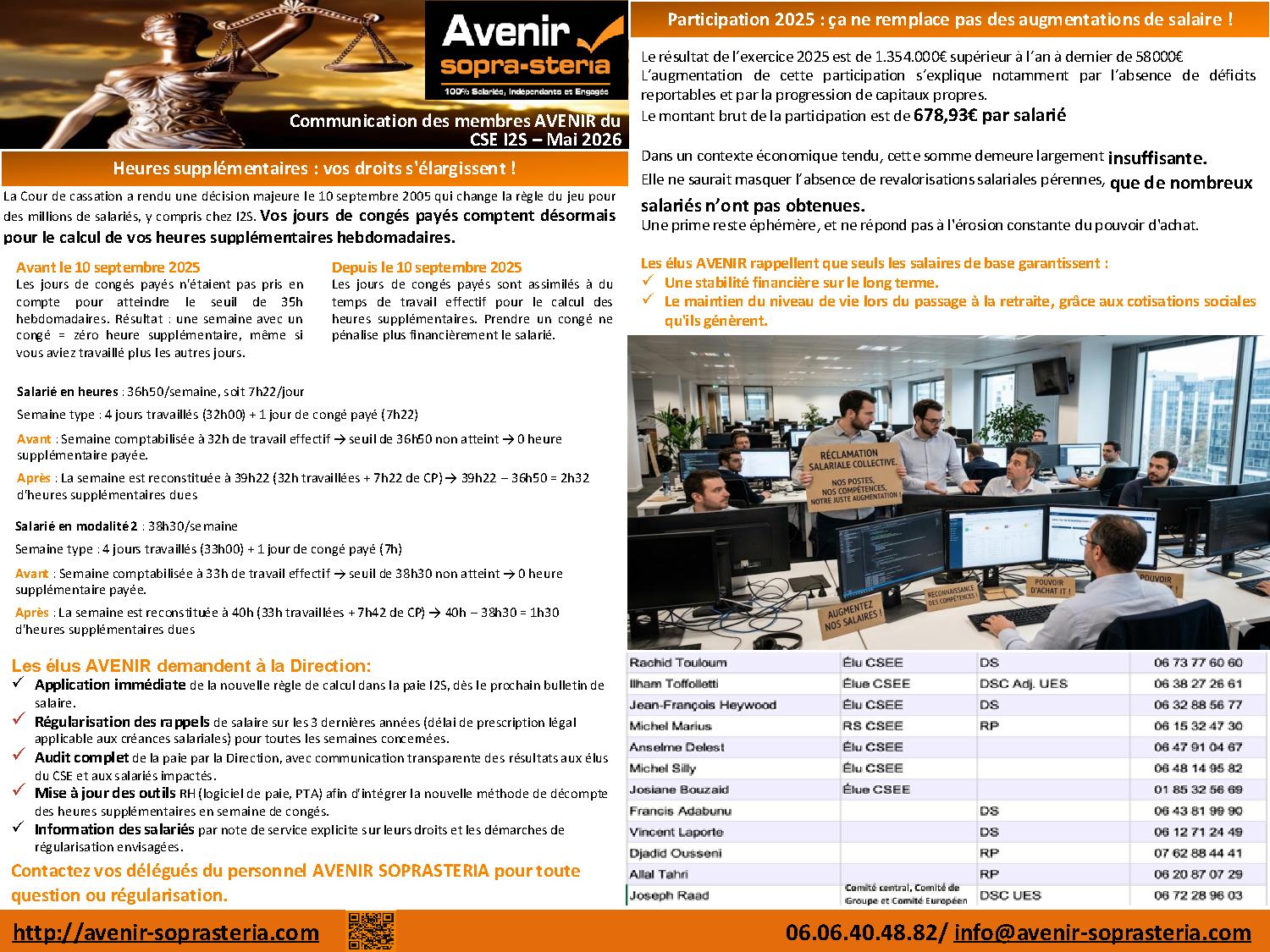  heures supplémentaires   I2S